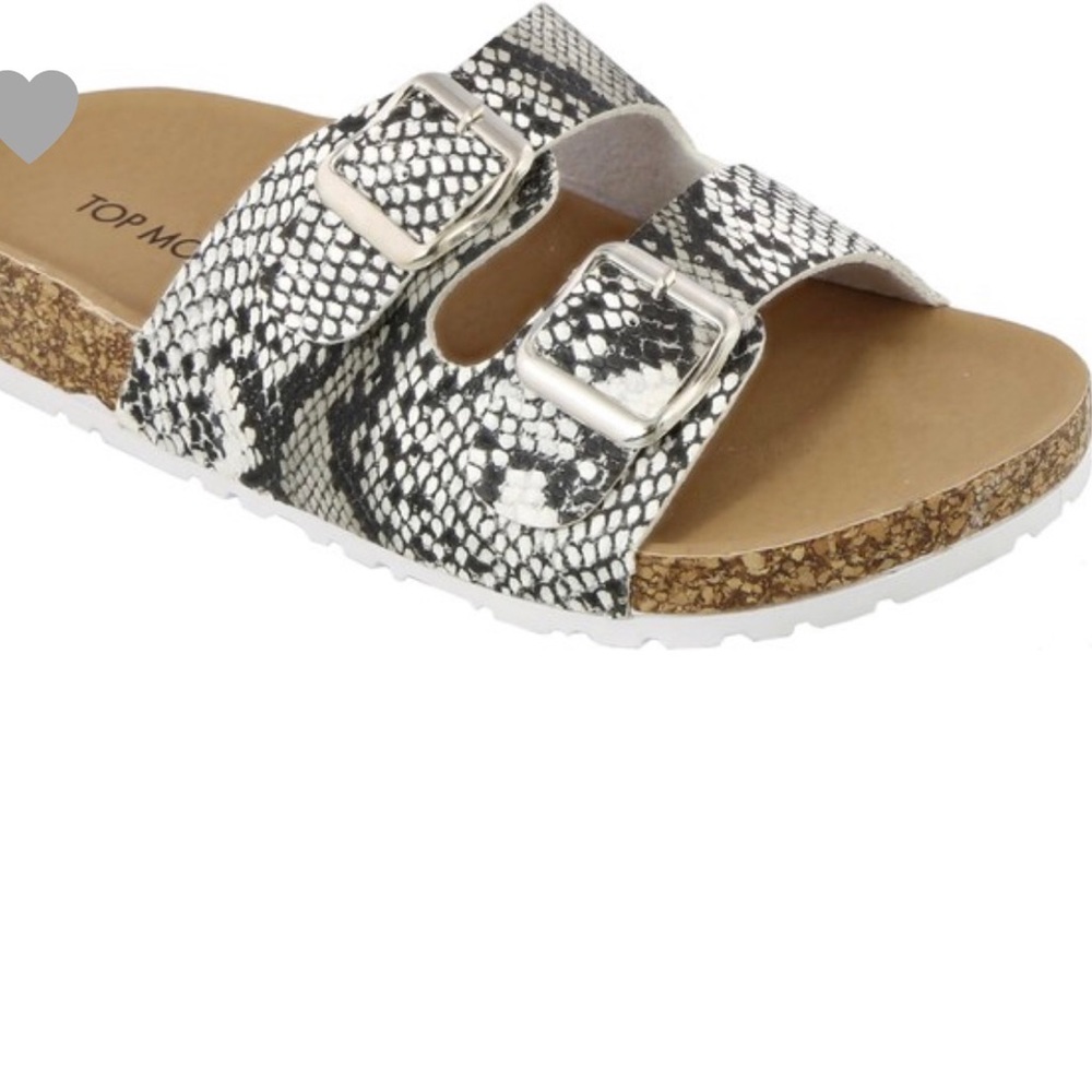 White Snake Print Sandal - Picture 13 of 13